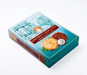 "Kokosnusskekse mit Schokolade"(Butterkekse "COCONUT BISCOTTI WITH CHOCOLATE", 135 gr.) 