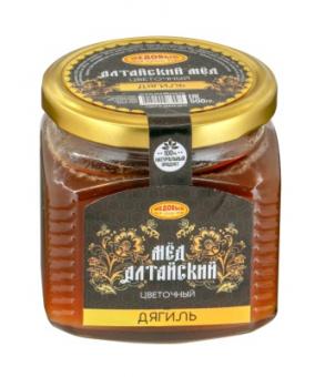 Dyagil, Altai natürlicher Blumenhonig 500 gr. Glasbank 