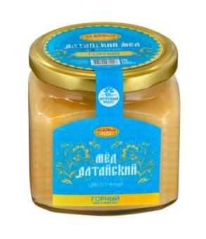 BERG, Altai natürlicher Blumenhonig 500 gr. Glasbank 