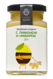 Zuckerwaren: Blumenhonigprodukt mit Zitrone und Ingwer, 320 g 