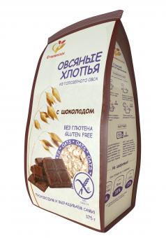 Haferflocken Stashevskoe aus nacktem Hafer ohne Gluten mit Schokolade, 375g 