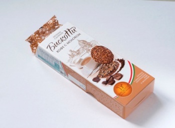 Butterkekse "BISCOTTI KAFFEE MIT MILCH" (Verpackung 85 gr.) 