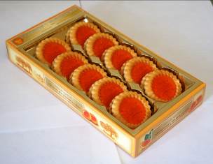 Butterkekse "BISCOTTI WITH MARMALAD" mit Orangenmarmelade (in einer Markenschachtel mit Korrex, Verpackung 235 gr.) 