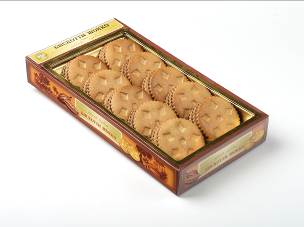 Butterkekse "BISCOTTI SHOKKO, glasiert (in einer Markenschachtel mit Korrex, Verpackung 265 g) 