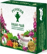 Russischer Ivan-Tee mit Johannisbeerblatt, Apfel und Hagebutte, 100 Beutel 150g 