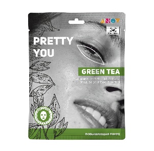 ANGY Tuch. Gesichtsmaske "PRETTY YOU" GRÜNER TEE (tonisierend), 25 ml, 1/10/100/600 