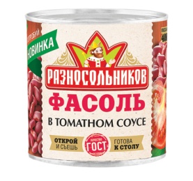 Rote Bohnen in Tomatensauce TM "Raznosolnikov", 400g 