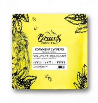 Geröstete Kaffeebohnen Bravos Columbia Supremo, 200g 