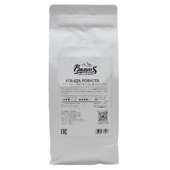 Geröstete Kaffeebohnen Bravos Uganda Robusta, 1000g 