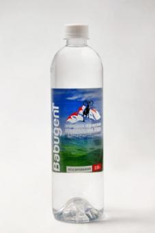 Mineralwasser "BABUGENT" noch 0,65 l. 