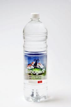 Mineralwasser "BABUGENT" noch 1,5 l. 