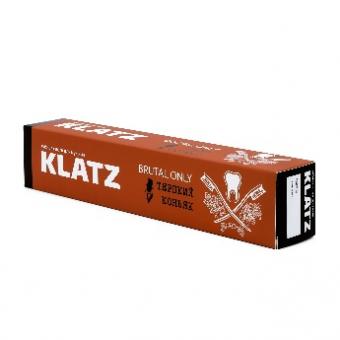 Zahnpasta für Männer Klatz BRUTAL ONLY Herb Cognac ohne Fluor 75 ml 