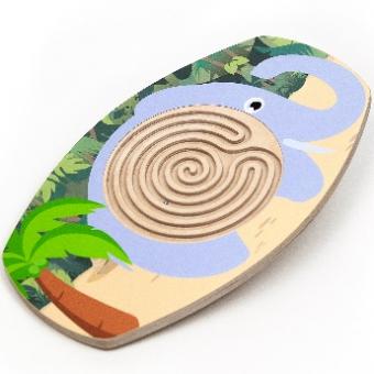 Balance board INDSPACE Kinderlabyrinth ELEPHANT mit geschlossener Kugel (Balance, Balanceboard), 1,3 kg 